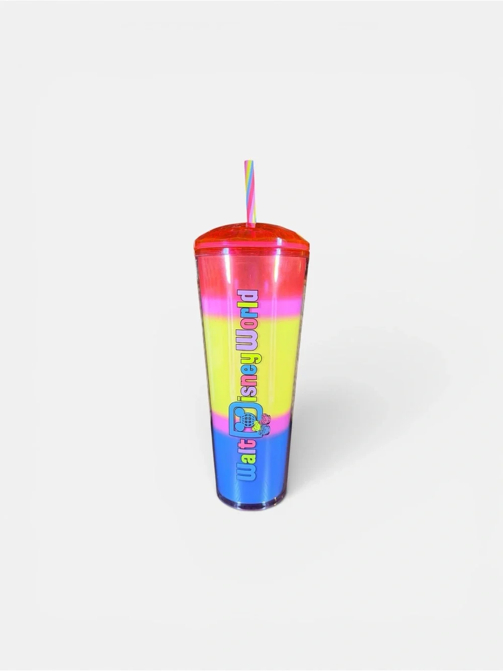 Starbucks 2024 Walt Disney World Park Eats Macaron Tumbler with MultiColor Straw
